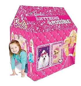 Barbie Theme Kids Play Tent House, Multicolor