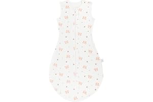 Taricor Saco de Dormir Bebe 100% Algodón 0.5 Tog saco de dormir verano sin Mangas Saco de Dormir de Tamaño Ajustable para Bebé Niños Niñas de 18 a 36 Meses