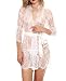 Produktbild Lange Ärmel hohler Druck Spaß Pyjamas, Amorar Lace Schulterfrei Bell Sleeve Body Teddy Dessous Babydoll Strappy Kleid Negligee Nachthemd Sleepwear Nightdress Schlafanzug Unterwäsche