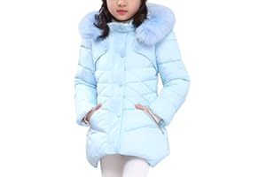 YFPICO Giacche Bambina Invernali con Cappuccio Maniche Lunghe Conciso Parka Invernale Caldo