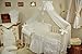 Luxury Baby Cot Bed Crown Canopy / Mosquito Net 480 cm Only MOON - WHITE