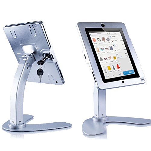 UrbanNerd Abschließbare Tischhalterung - Verkaufstheke Halterung für Apple-iPad-2-3-4-Air-Air 2 Halter Holder aus CNC Metall