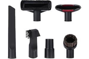 YTUGIL Juego de 6 accesorios para aspiradora compatibles con aspiradoras Karcher, Shark, Henry y otras, incluye cepillo de pelo de polipropileno, boquilla 2 en 1, succión plana, cepillo de sofá, cepillo