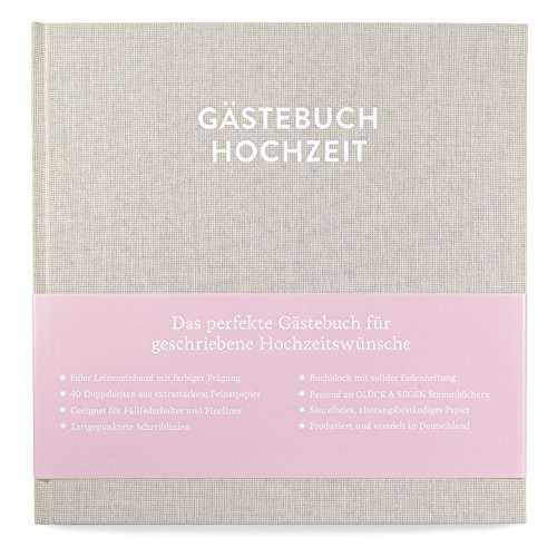 Gästebuch Hochzeit Frida Cremebeige 80 Seiten