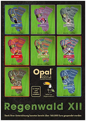 Opal Regenwald XII, 4fach, Farbe 9241 Kullerkeks - 2
