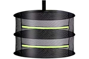 ORIENTAL RIVERKIT Hängendes Trocknungsnetz, Hängendes Kräuter Trockennetz Pflanzennetz, Wassernetz, Trockennetz mit Reißverschlüssen, Trocknungsnetze Für Kräuter, Getrocknete Kleine Fische, Kleidung usw (Bodenhöhe 2)