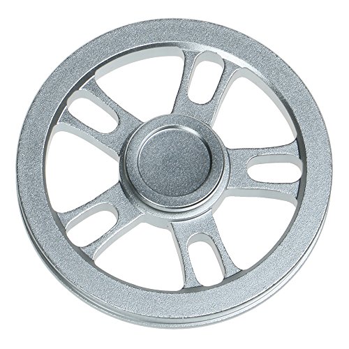 RMYU Mini Wheel Shaped Finger Fidget Spinners, Metal Table Spinner Toys Perfect for ADD / ADHD / Anxiety / Autism And Stress Relief Adult Children (Silver)