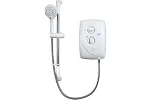 Triton Showers T80 Easi-Fit 8.5kW | Shower Electric | 8.5 kW | White I Electrical Showers | with Showerhead & Anti Twist Hose | Best Electric Showering Unit