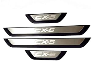 BNHHB 4 StüCk Auto Edelstahl TüRschwelle für Mazda CX-5 CX 5 CX5 KF 2017 2018 2019 2020, Trittbleche, Einstiegsleistenschutz, Styling-Dekorationszubehör