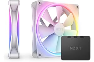 NZXT F140 RGB Duo - RF-D14DF-W1 - 2 ventilateurs RGB double LED de 140 mm - 20 LED configurables individuellement - Airflow et pression statique équilibrées - Pack double – Blanc