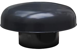 First Plast CDV160A Chapeau de Ventilation Tête Exalateur, noir, diamètre 160 mm