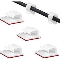 Fascette Fermacavi 30 Pezzi Autoadesivo Clip Cavo, Clip Autoadesive Per Cavi Ferma Cavi Adesivo