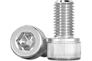 Drenky Cylinder Screws with Hexagon Socket M3 X 10mm Bolts DIN 912 (ISO 4762) 304 Stainless Steel Fully Threaded, Pack of 50