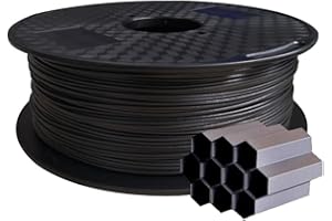 CC3D PETG - Filamento in fibra di carbonio per stampante 3D, colore nero, 1,75 mm, bobina da 1 kg, materiale di stampa 3D, filamento PETG CF