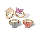 Shining Diva Fashion Latest Stylish Y2k Aesthetic Metal Chunky Finger Ring for Women and Girls (rrsd14227r) Set of 4