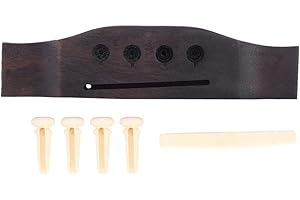 DILWE 4 Saiten Bass brücken, Palisander Bridge Sattel und Pins für 4-saitige Folk Acoustic Bass Zubehörteile