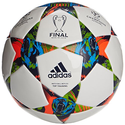 adidas Fußball Finale Berlin Top Training, White/Solar Blue2 S14/Flash Green S15, 5, M36923