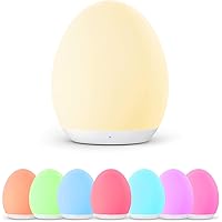 VAVA LED Nachtlicht für Kinder, Nachtlicht Kind USB Wiederaufladbare Silikon Baby Einschlafhilfe, Touch Control, Dimmbar…