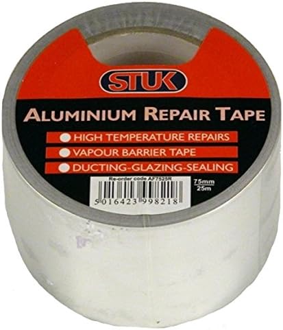 STUK AF7525R Aluminium Repair and Insulation Tape, 75mm25m, Silver