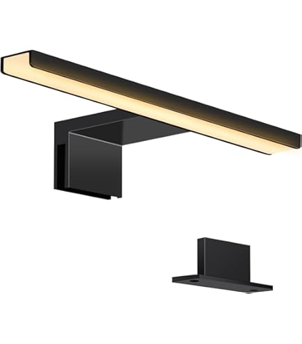 Lampada LED Da Specchio Bagno Maolo - 4000K Luce Naturale, IP44, Nero, 3W, Facile Montaggio - Foto 8