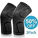 Produktbild VIPFAN Kniebandage, Verstellbar Knieschoner Knieschützer 2 Pack für Laufen Walking Radfahren Basketball und Knie Sicherheit Schmerzlinderung – Sport Verletzungen Rehabilitation & Schutz(L,Schwarz)