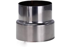 HOHOVYVY Stove Pipe Reduction from Diameter 80 mm to 70 mm, Flue Pipe Reduction, Reduction Stove Pipe, Flue Pipe Reducer, Chimney Pipe, Stainless Steel Chimney Premium Chimney Pipe, Exhaust Pipe