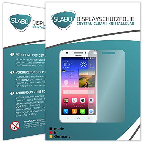 4 x Slabo Displayschutzfolie Huawei Ascend G620s Displayschutz Schutzfolie Folie „Crystal Clear“ unsichtbar MADE IN GERMANY - 2