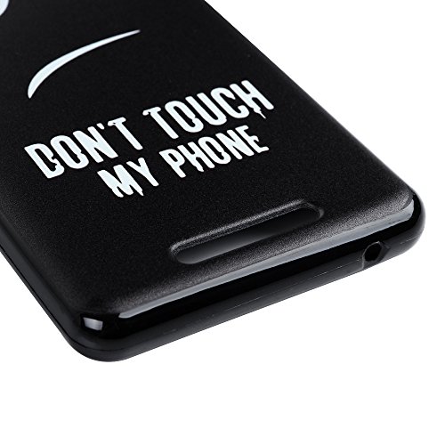 BQ Aquaris U Plus Funda Silicona  Lanveni C  scara TPU Gel Silicona para BQ Aquaris U Plus Ultra Delgada Funda Protectora Transparente Patr  n de Don   t touch my phone 