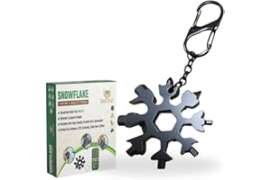 EARTH-LY LOVE YOUR EARTH, LOVE YOURSELF Snowflake Multitool: 18 Handy Tools for Travel & Outdoors | Stainless Steel, Suitable for Men & Women | Perfect Gadget Gifts for Secret Santa | UK Brand