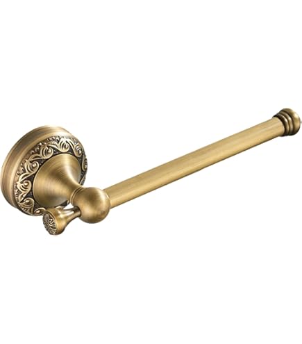 Vintage Brass Towel Holder Bar Wall Mounted Metal Rail - Ireland - View #9