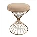 Produktbild Xi Man Shop Gold Make-up Hocker Living Rest Hocker Zimmer Restaurant Stuhl Kreative Openwork Metall 35 * 45 cm (Color : Brown)