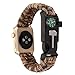 Produktbild Hunpta NEUE Nylon-Seil-Survival-Armband-Uhr Band mit Kompass für iWatch Apple Watch Serie 1/2 38MM /42MM (D, 38MM)