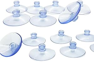 20 Ventosas Transparentes de PVC sin Ganchos LJFEA - Resistentes y Adaptables en Ventanas, Paneles de Cristal, Azulejos, Decoración de Coches, Cocinas y Baños