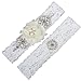 Price comparison product image Miranda's Bridal Women's Floral Bridal Garters Wedding Garters Ivory