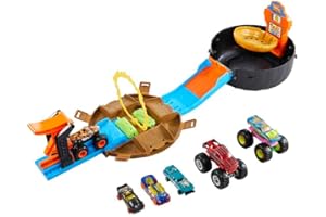 HOT WHEELS TOTAL HHY74 Hot Wheels Monster Trucks zestaw do gry w opony, wielokolorowy