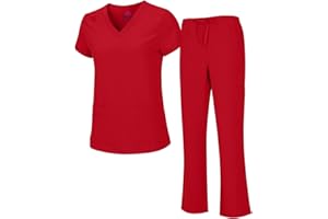 Natural Uniforms Women's Cool Stretch V-Neck Top and Cargo Pant Set
