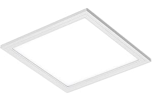 BRILONER - Plafoniera LED ultrapiatta, 30x30x6 cm, colore luce bianca neutra, 12 watt, 1300 lumen, lampada LED, plafoniera LED, lampada da soggiorno, pannello LED, lampada da cucina, bianco