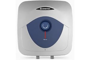 Ariston Blu Evo RS 15L - Elektrisk varmvattenberedare över diskbänken | Ingångsboll för diskbänk eller handfat - 2 000 W, justerbar temperatur på framsidan - skyddad motståndskraft