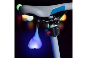 TOTMOX Luces traseras de la bola de la bicicleta, Riloer luces de advertencia del corazón de la bicicleta, lámpara de huevo LED esencial de la noche, impermeable