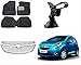 Auto Pearl Premium Quality Car Accessories Combo of Car Floor Foot Mats 3D Black. & Chrome Plated Car Front Grill. & Universal Car Windshield Mount Holder Mobile Stand. RS.2920.00