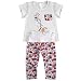 BOBORA Baby Girl Vaenait Bunny 2Pcs T-shirt Tops + Floral Leggings Outfit