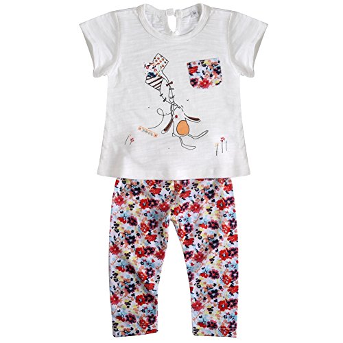 BOBORA Baby Girl Vaenait Bunny 2Pcs T-shirt Tops + Floral Leggings Outfit