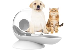 OldPAPA Distributeur d'eau pour Chien, Abreuvoir à gravité pour Chat, Forme d'escargot, Fontaine d'eau pour Chat Automatique, Distributeur de Bol d'eau pour Chien - Niveau d'eau Facile à Voir