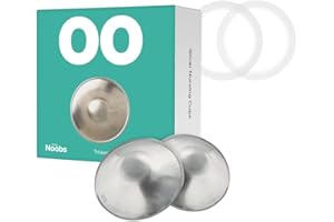 Love Noobs Silver Nipple Shields for Breastfeeding, 925 Grade Silver Cups for Nursing Newborn, Regular Size, Nickel Free Tri-Laminate Silver Nursing Cups, Protect and Soothe Your Nursing Nipples