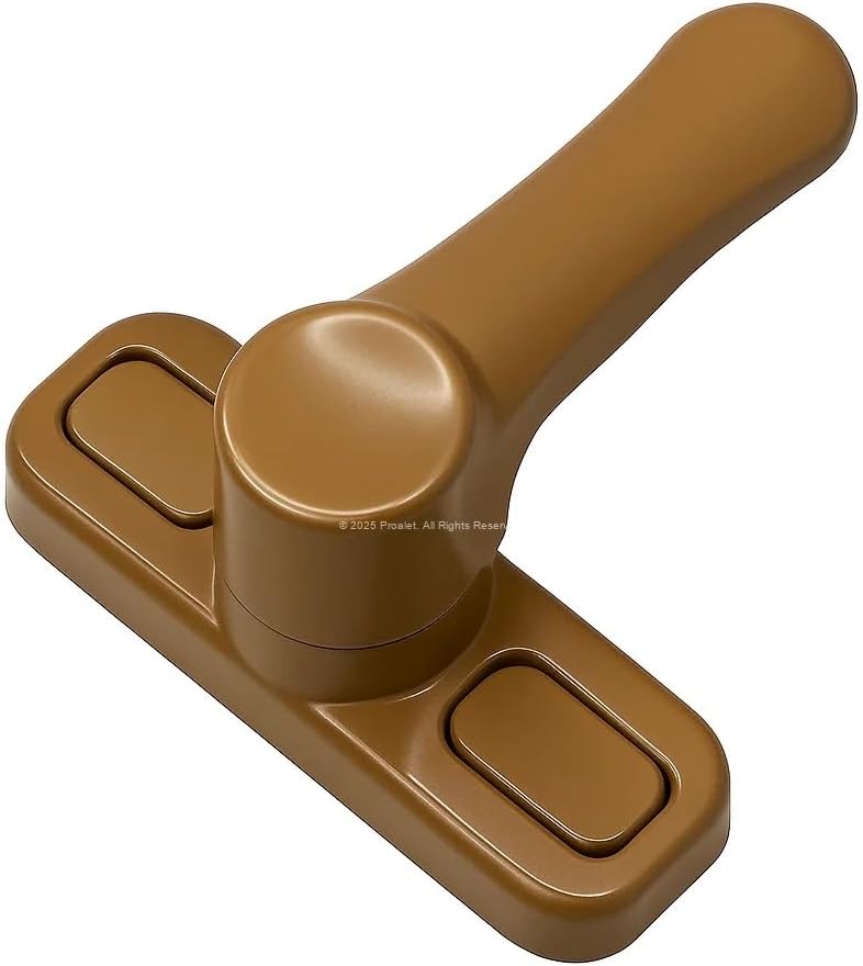Proalet Profesyonel Emniyet Kilidi, Çekmeli, Metal, Çocuk Güvenlik Kilidi, Mandallı, Emniyet Sistemi, Pimapen, PVC Kapı, Pencere Kilidi (Kahverengi, 2 Adet)