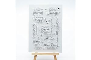 WooYangFun Joyful Home 1pc Friend Sentiments Rubber Clear Stamp for Card Making Decoration and Scrapbooking