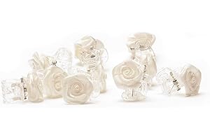 FLEXISTORE 10 Petites pinces à cheveux ornées de roses hairclips Bijoux de cheveux mariée - Blanc