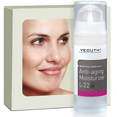 Best Anti Aging Moisturizer Cream for Face, Shea Butter, Jojoba &amp; Macadamia Seed Oil, and New Patented L22 Lipid Complex From YEOUTH, Hydrates, Firms, Erases Wrinkles and Evens Skin Tone - Great for Day and Night by Yeouth