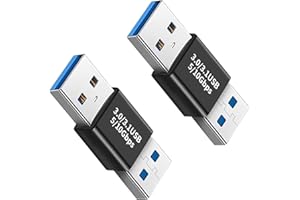 leizhan Adaptateur USB 3.0 Mâle vers USB 3.0 Mâle, OTG Adaptateur 3.0 USB A vers 3.0 USB A, OTG Connecteur D'extension Connexion ou Extension du Câble de Données