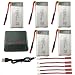 Produktbild Fytoo 5PCS 3.7V 850mah Lipo Batterie Akku & 5 in 1 Ladegerät &5pcs Umwandlung Kabel für Syma X56 X56W X54HW X54HC Faltbar RC Quadcopter Drone Ersatzakku